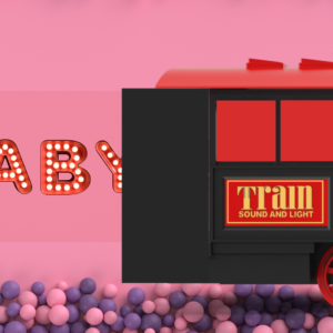 Toy Train Baby Name Reveal Video (Rs.650 or $10 USD – Done for You)