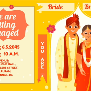 Engagement Invite Video in Tamil, Telugu, English