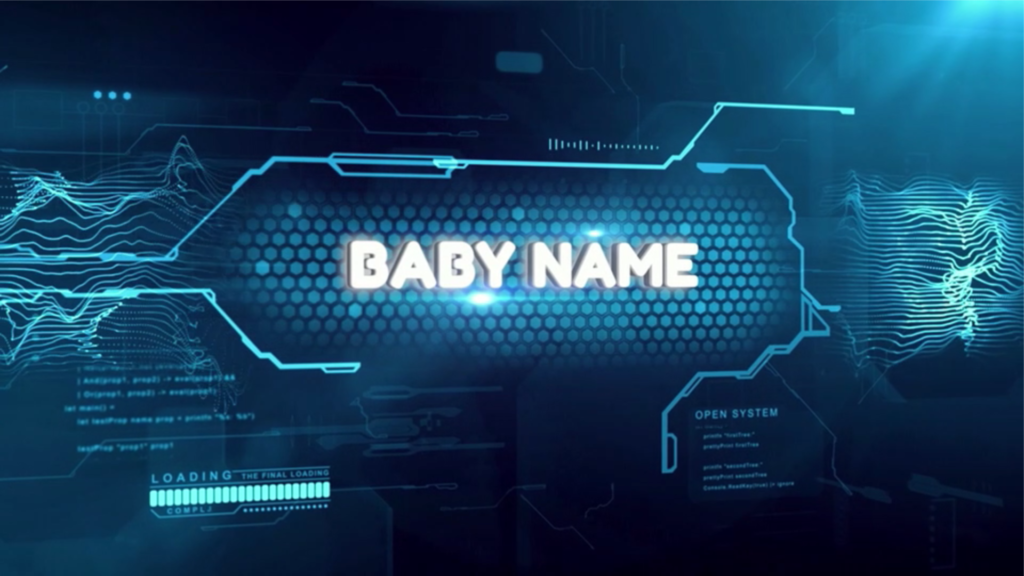 Premium Baby Name Reveal Video - Customized with your baby's name. 