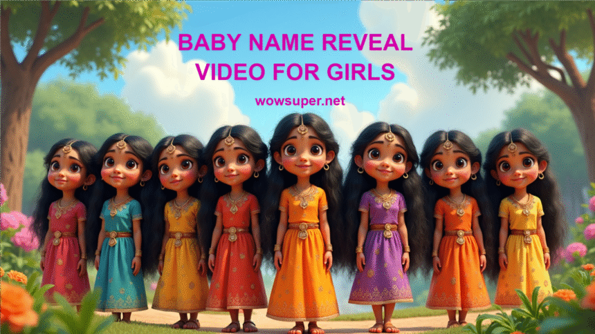 Name Reveal Videos for Girl Baby (Customized)