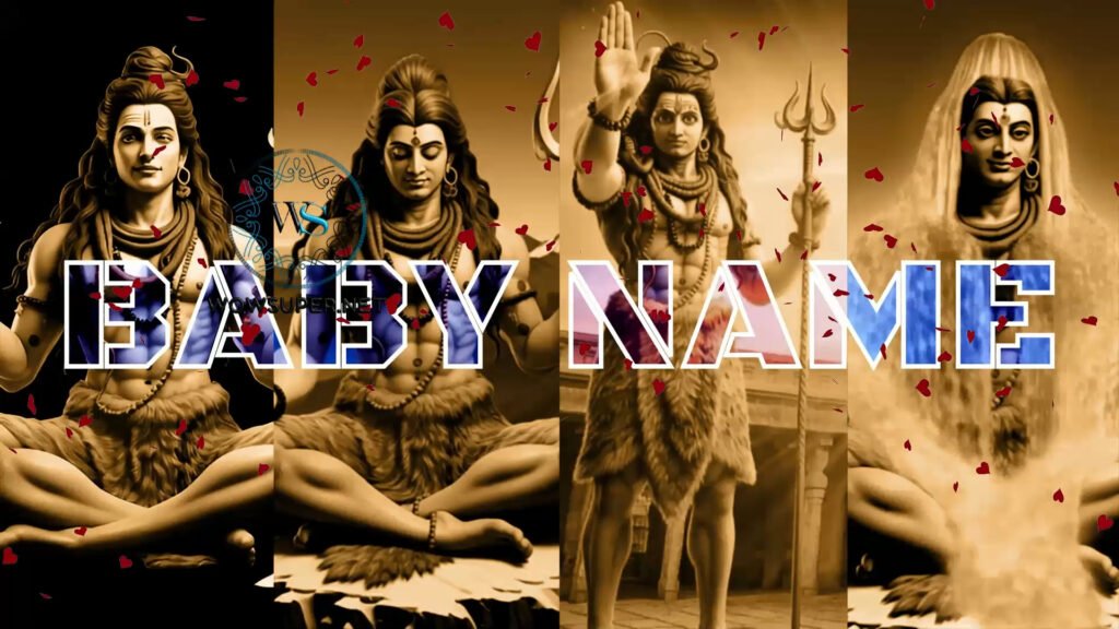God Shiva themed Baby name reveal video