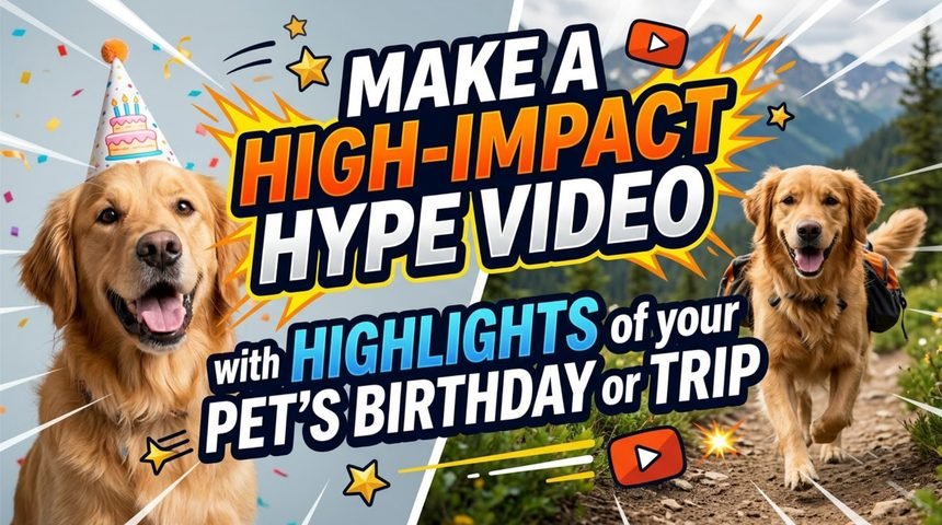 Pet Birthday/Dog Outing High-Impact Video Creator Pet Birthday/Dog Outing High-Impact Video Creator