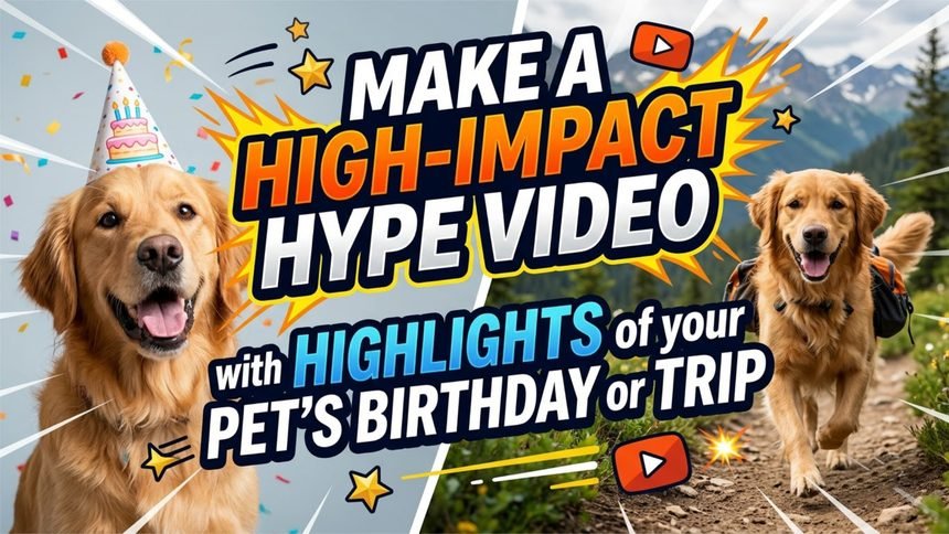 Pet Birthday/Dog Outing High-Impact Video Creator