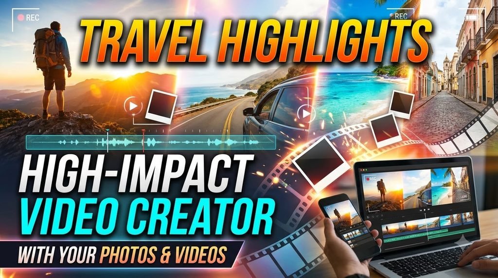 Travel Highlights High-Impact Video Creator With Your Photos/Videos